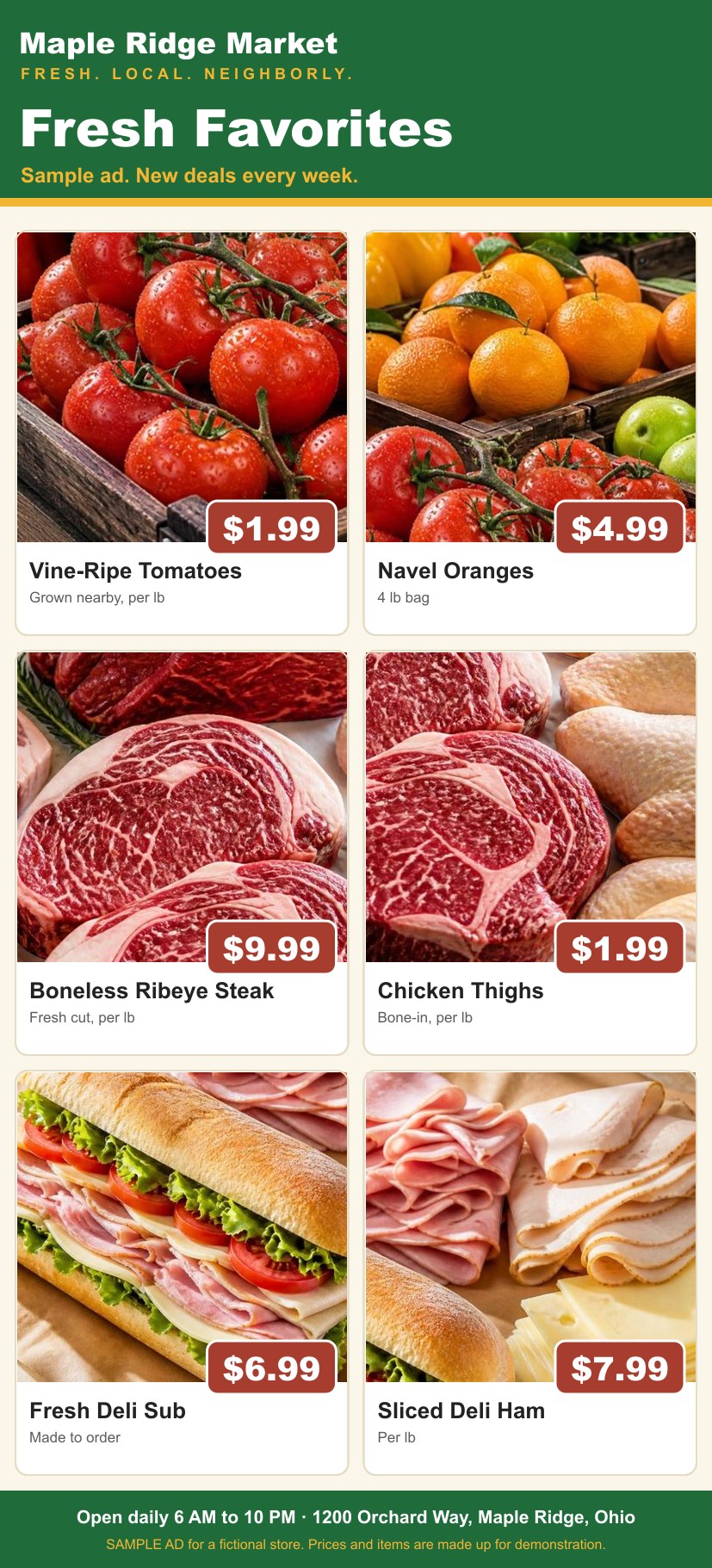 Weekly ad page 1